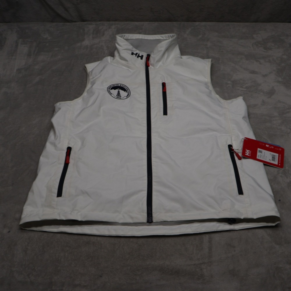 Helly Hansen Vest Men Large White Helly Tech Crew Vest 2.0 Outddor LOGO $135 NWD